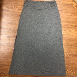 Rock & Republic Jersey Knit Long Skirt, Large, Grey